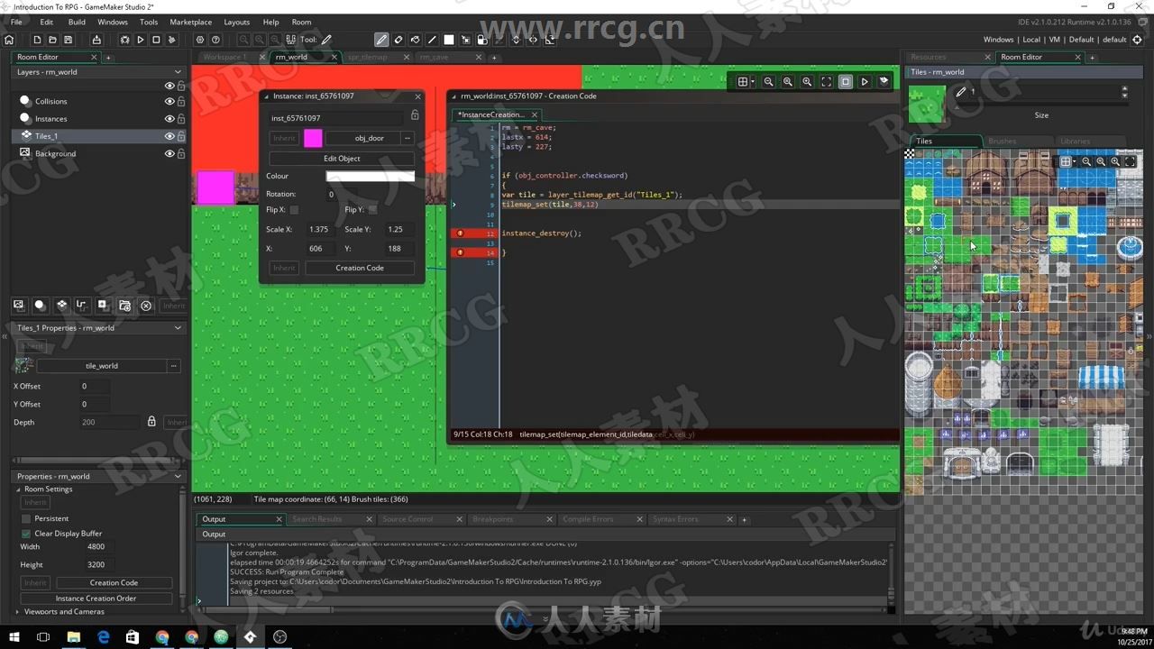 GameMaker Studio 2角色扮演RPG游戏开发技能训练视频教程