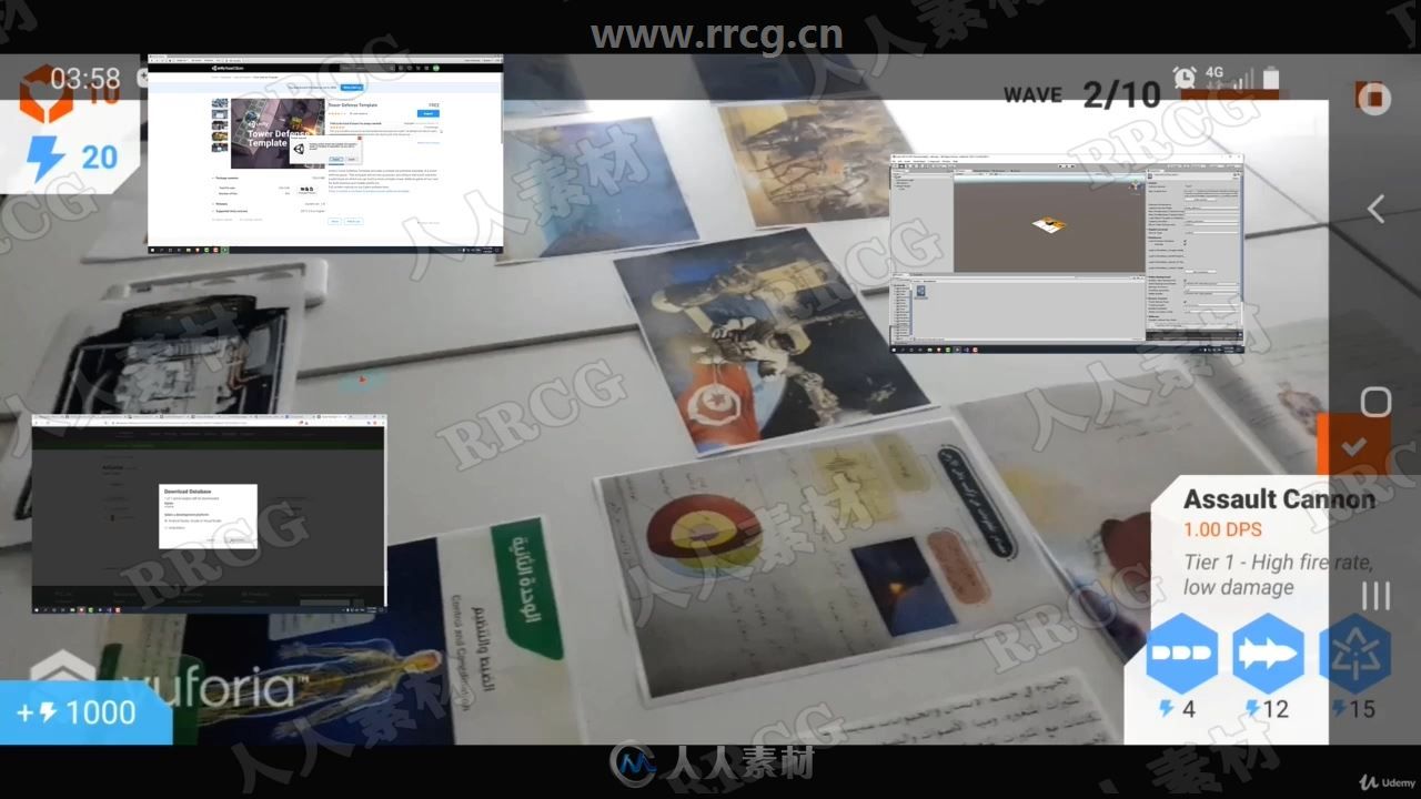 Unity塔防类型AR增强现实游戏制作视频教程