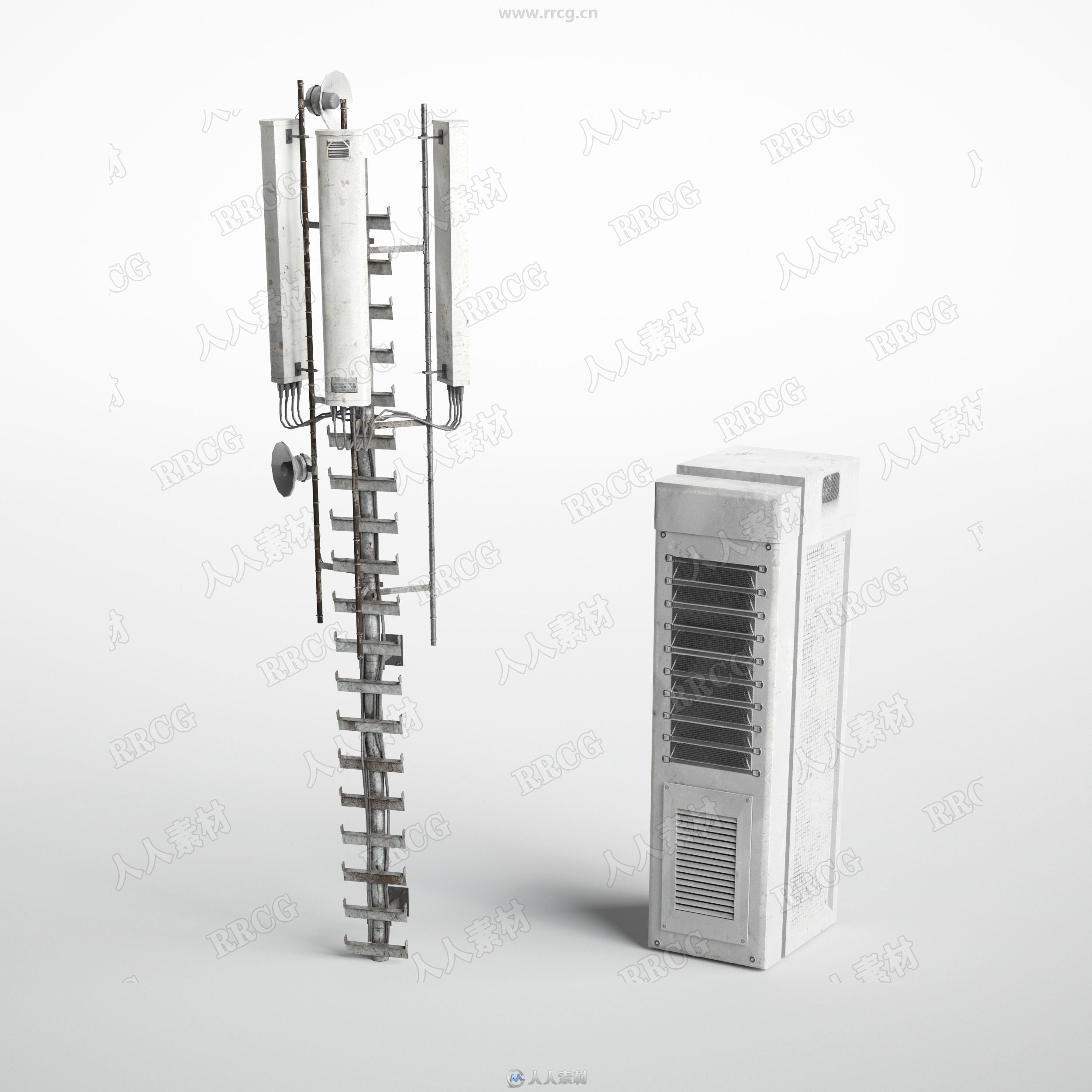 37组高品质工业建筑设施相关天线电杆电站等3D模型合集 Evermotion Archmodels第227季