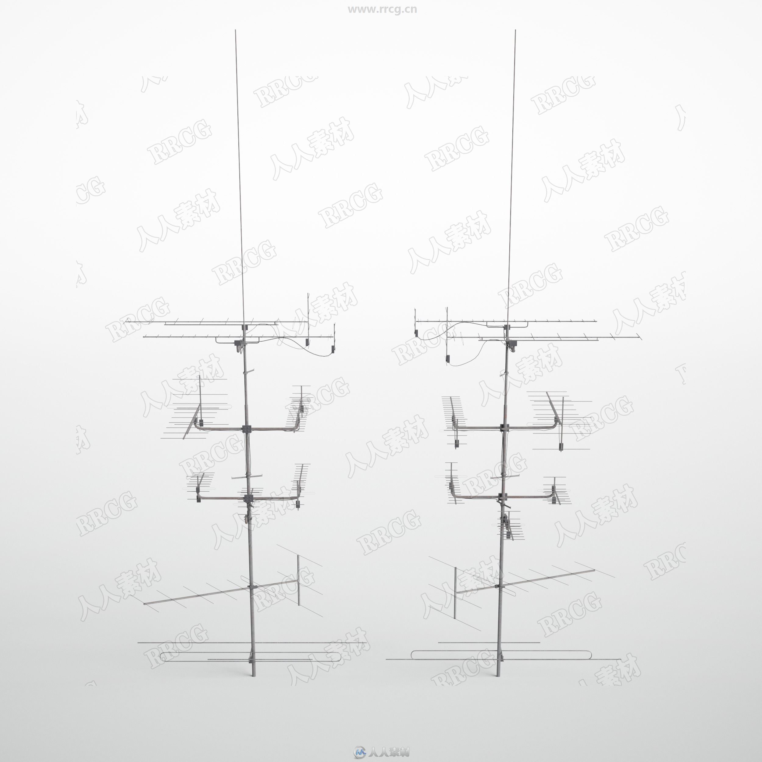 37组高品质工业建筑设施相关天线电杆电站等3D模型合集 Evermotion Archmodels第227季