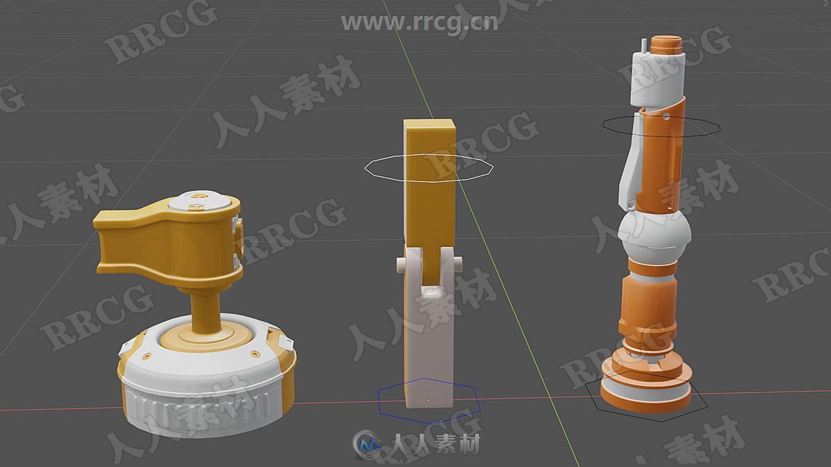 Blender机器人装配硬表面套索骨骼动画视频教程