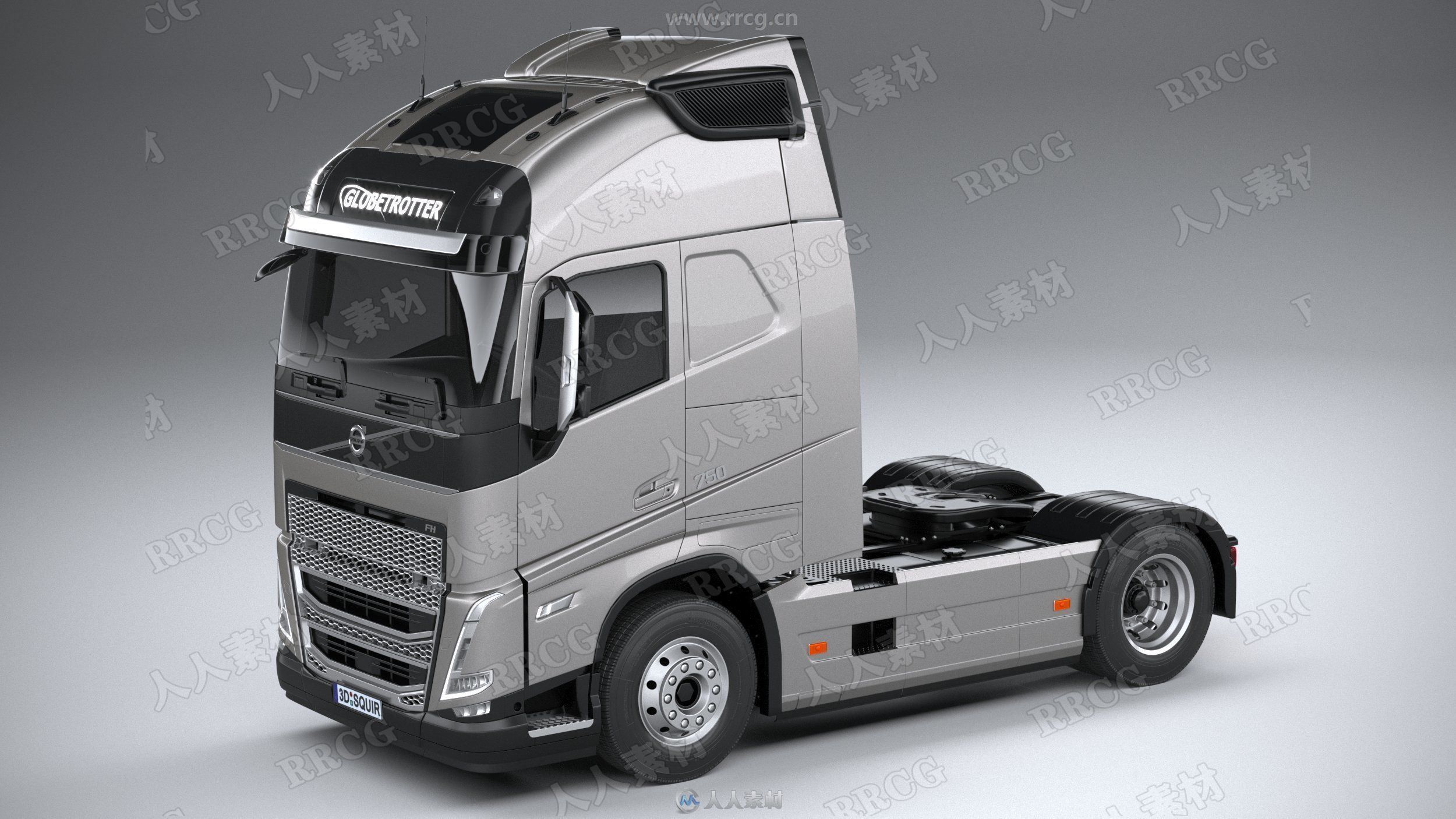 沃尔沃重卡牵引车Volvo FH16真实汽车高质量3D模型