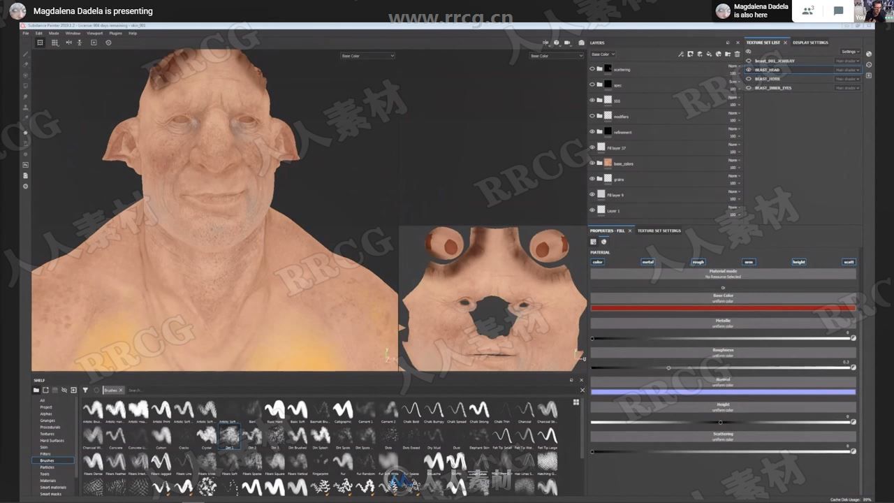 Substance制作写实3D角色模型贴图视频教程