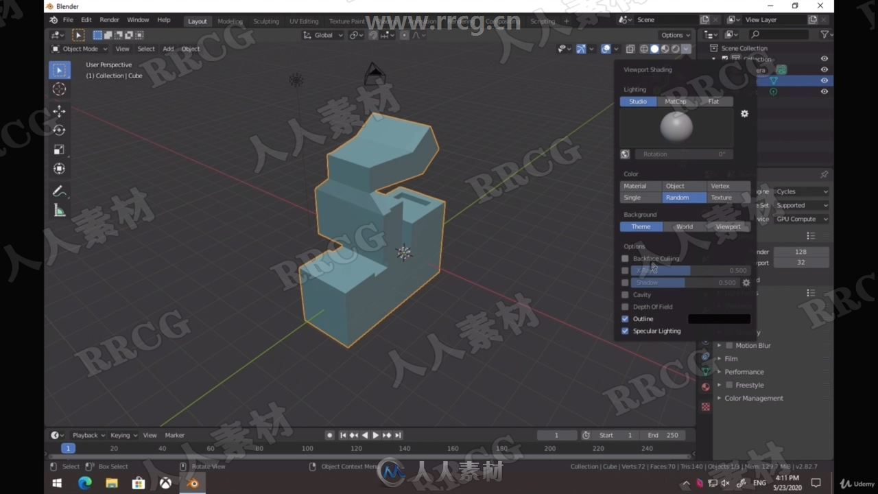 Blender建模动画渲染全面技能训练视频教程