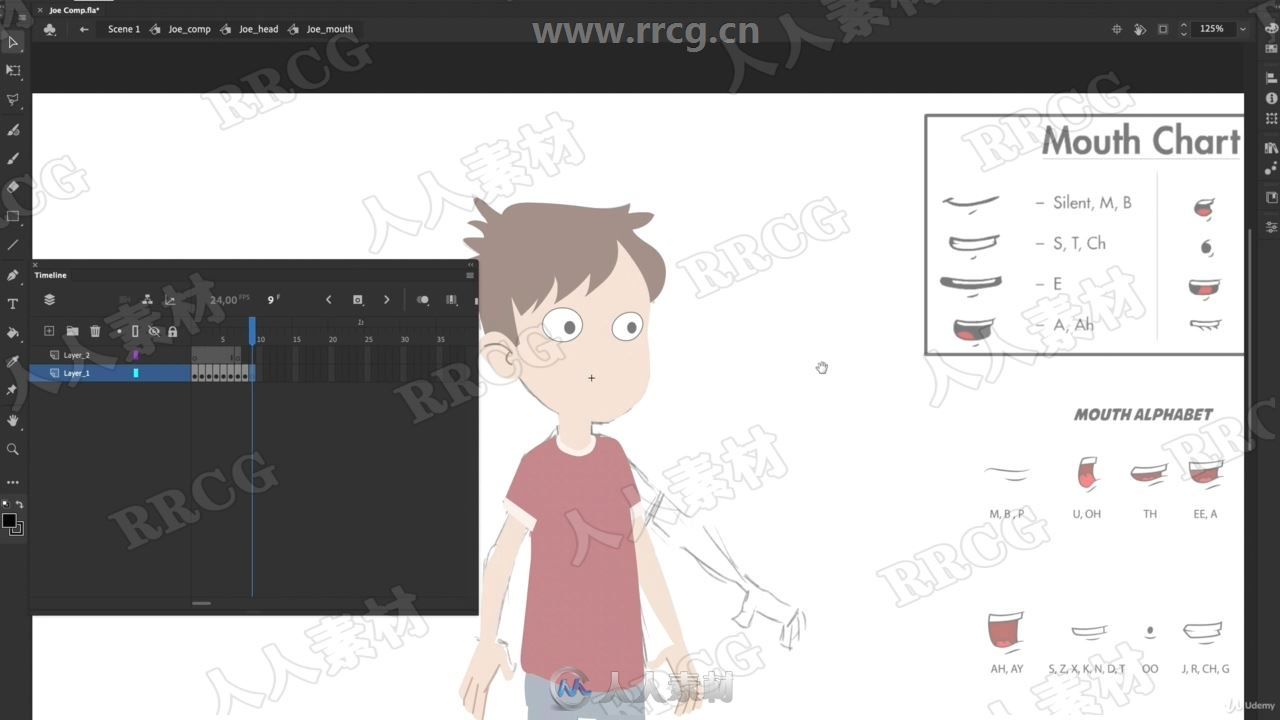 Animate CC表情姿势表演动画技术视频教程