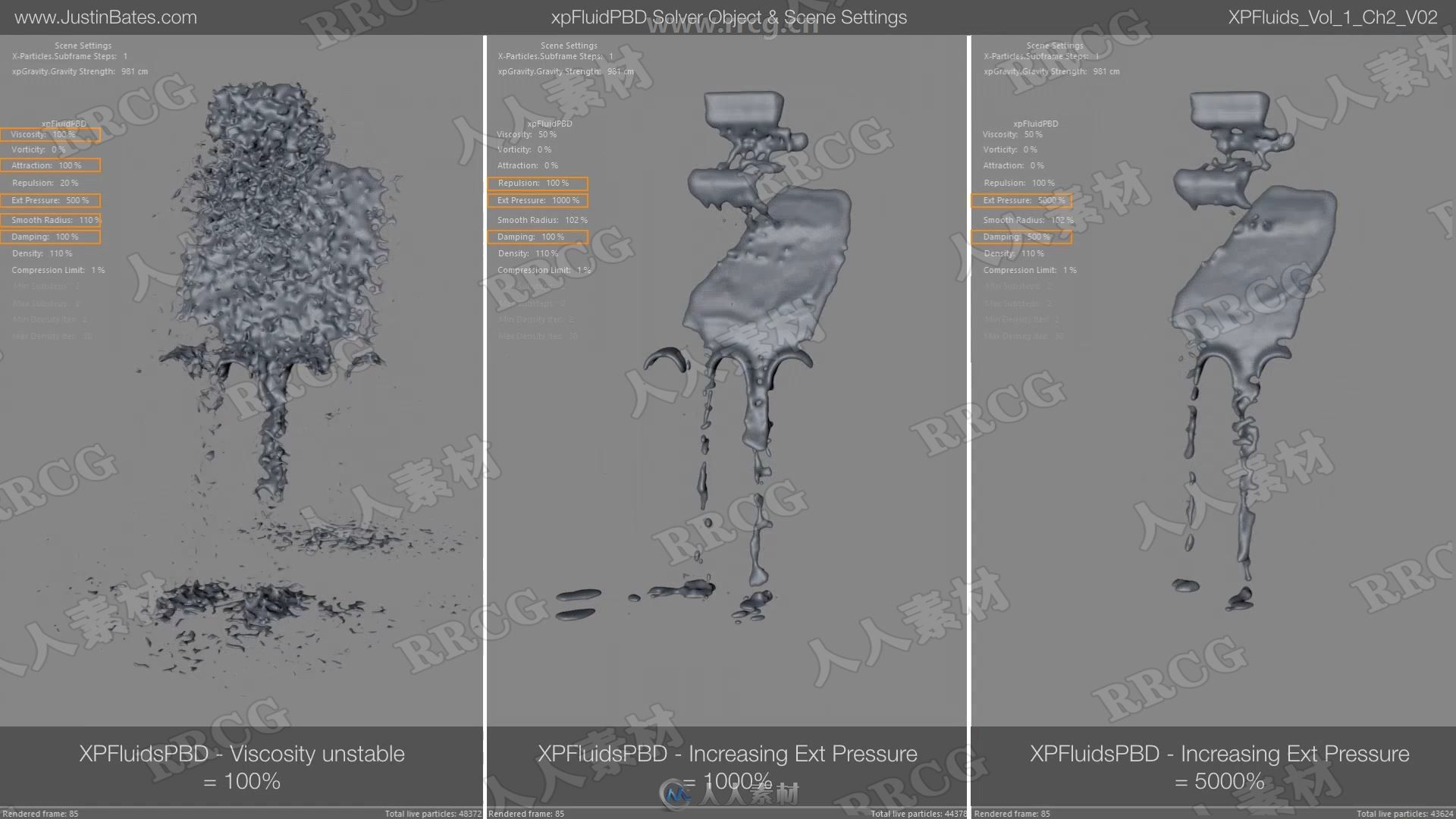 C4D液体浇注滴溅粘着模拟动画大师级视频教程