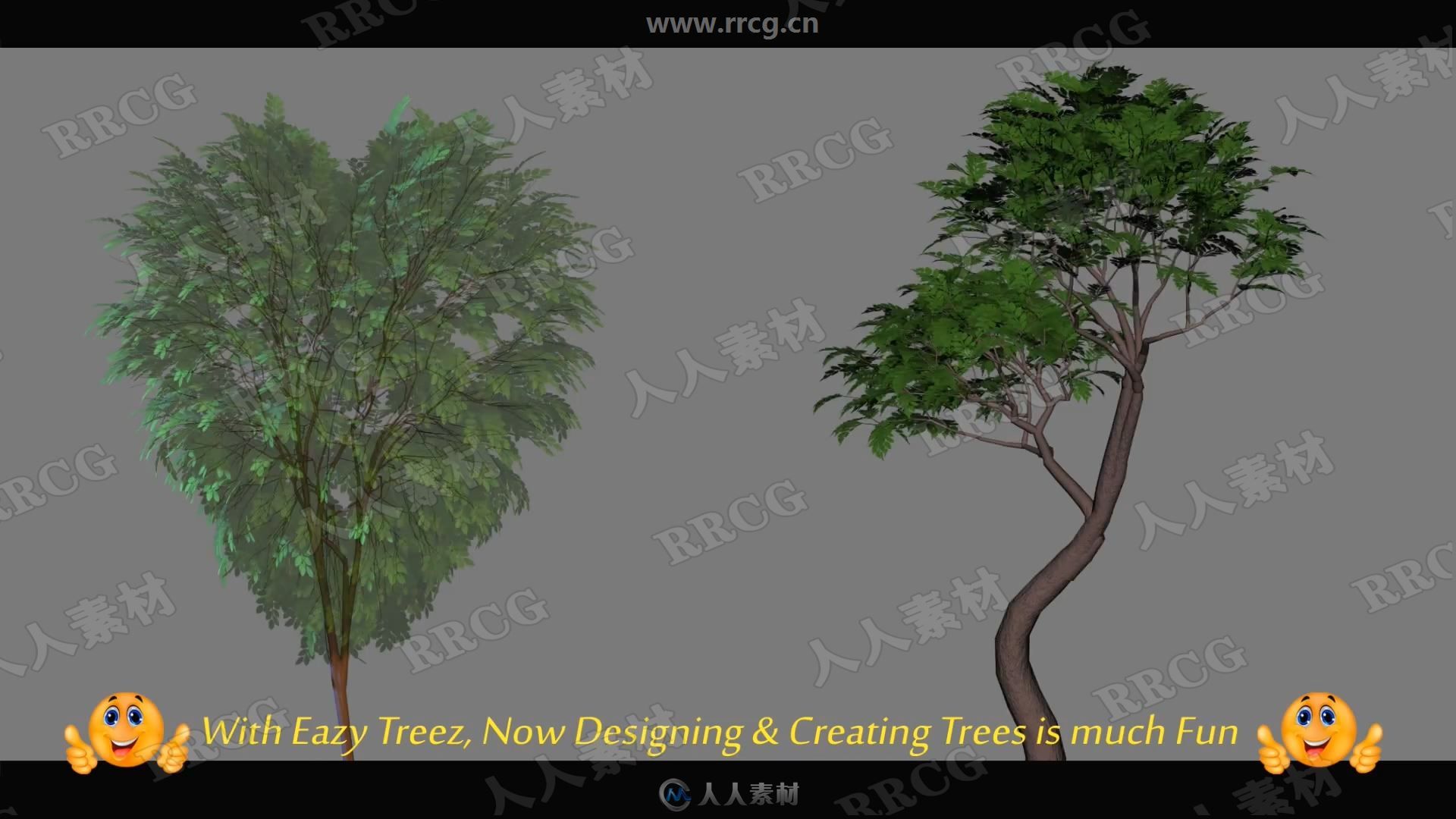 Easy Treez树木树叶植物设计Maya插件V2.0版