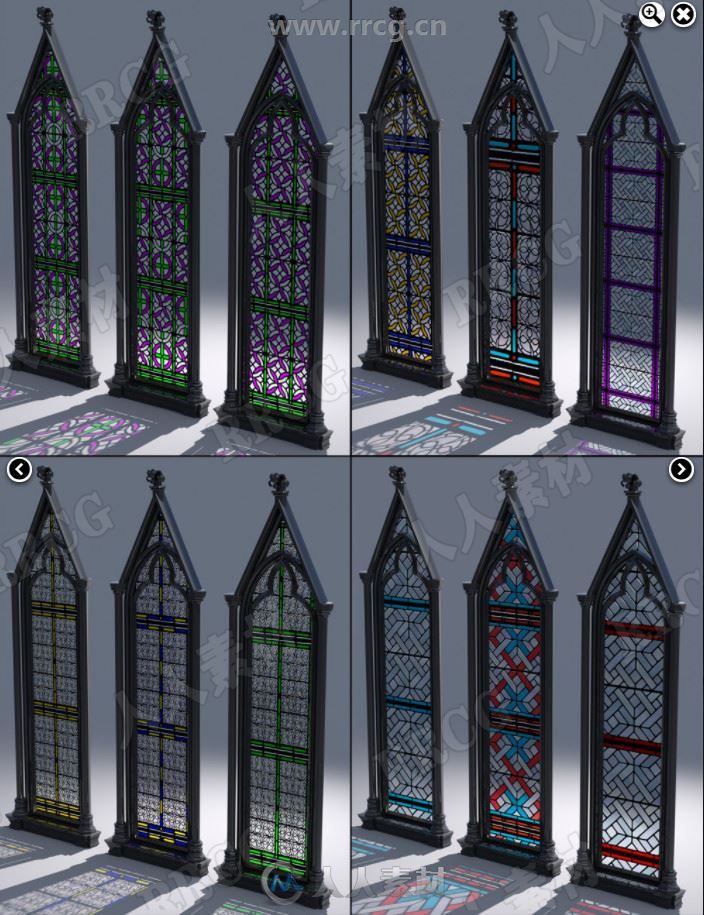 彩色玻璃材质贴图着色器实用程序3D模型合集