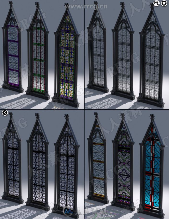 彩色玻璃材质贴图着色器实用程序3D模型合集