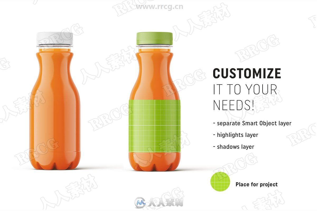各种立体形状果汁瓶PSD模板合集