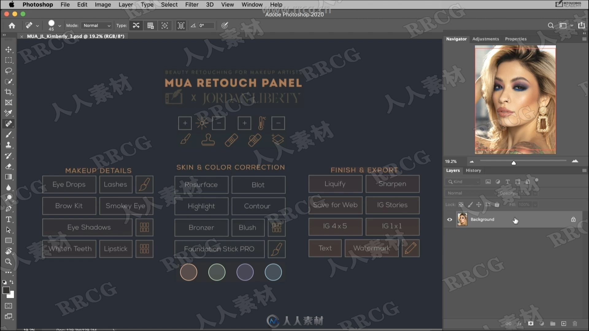 MUA Retouch Panel肖像皮肤美妆修饰PS插件 附教程