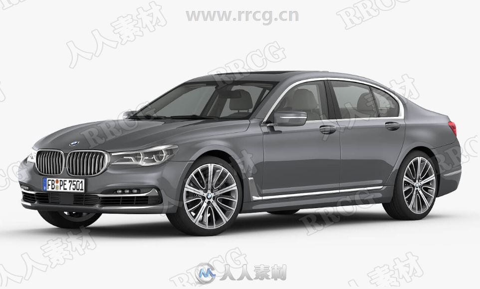 宝马7系轿车BMW 7 2016款真实汽车高质量3D模型