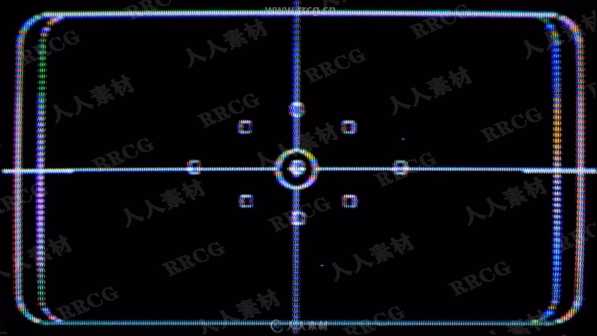 50组复古CRT显示电视框架扫描质感4K高清视频素材合集