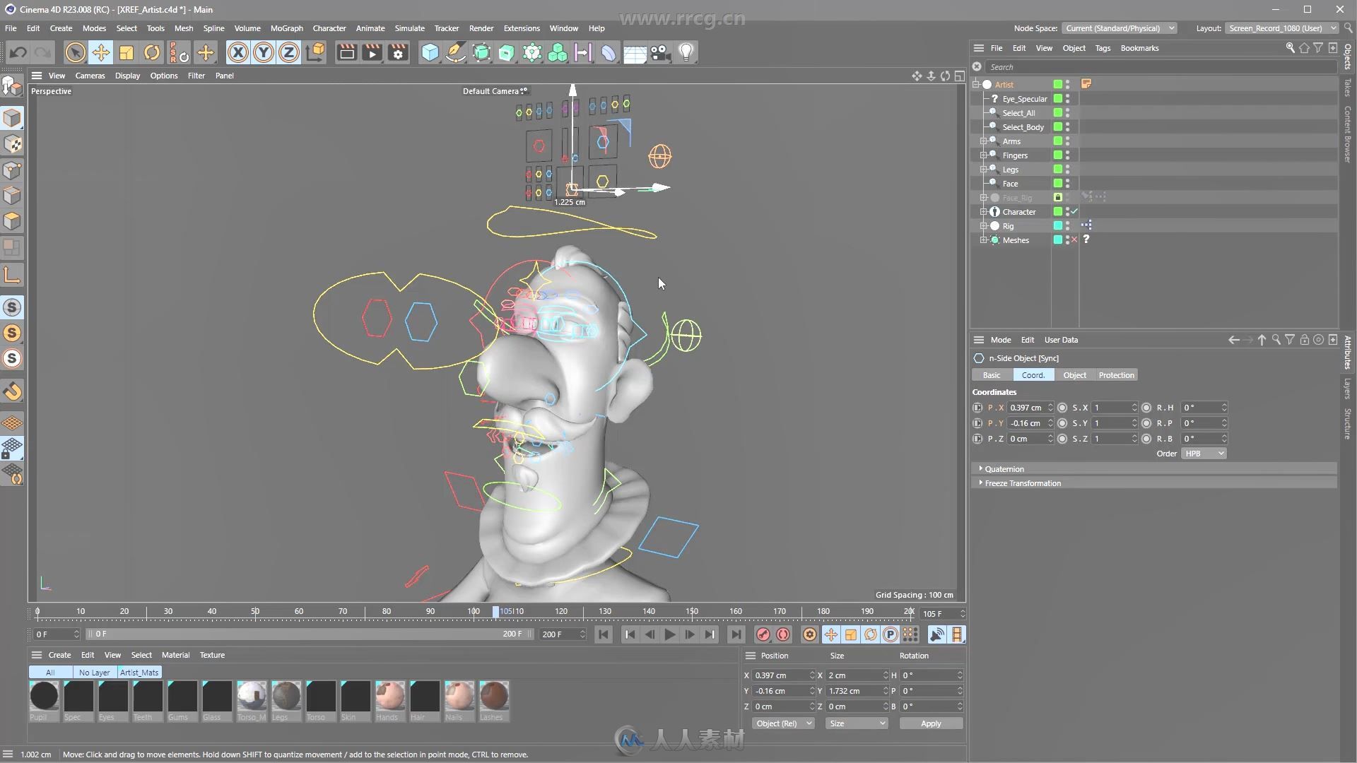 C4D创建面部动画处理实例完整制作视频教程