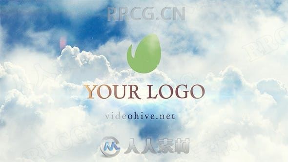 天空云朵背景动态LOGO动画演绎AE模板