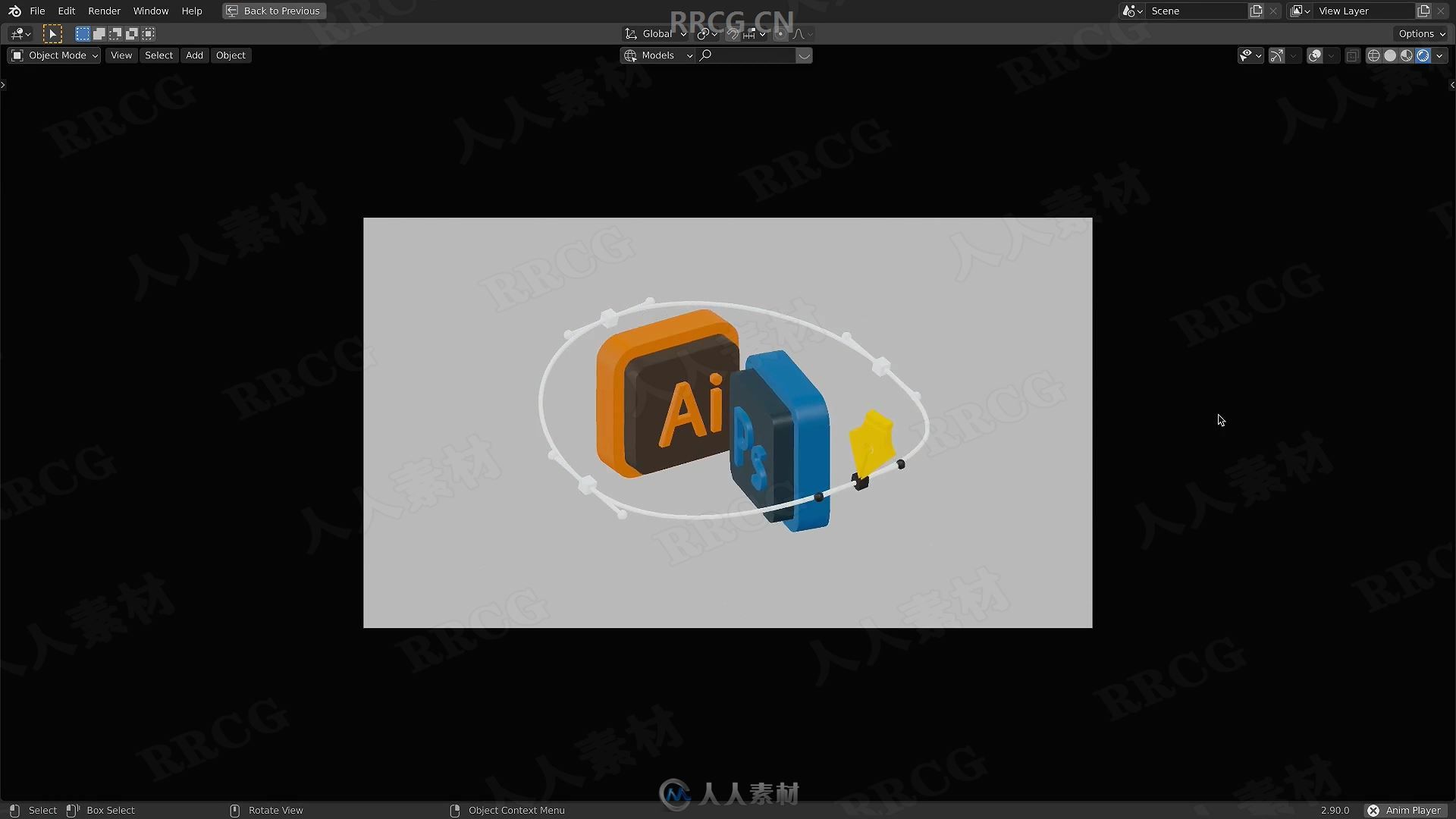 Blender中创建3D图标循环动画视频教程