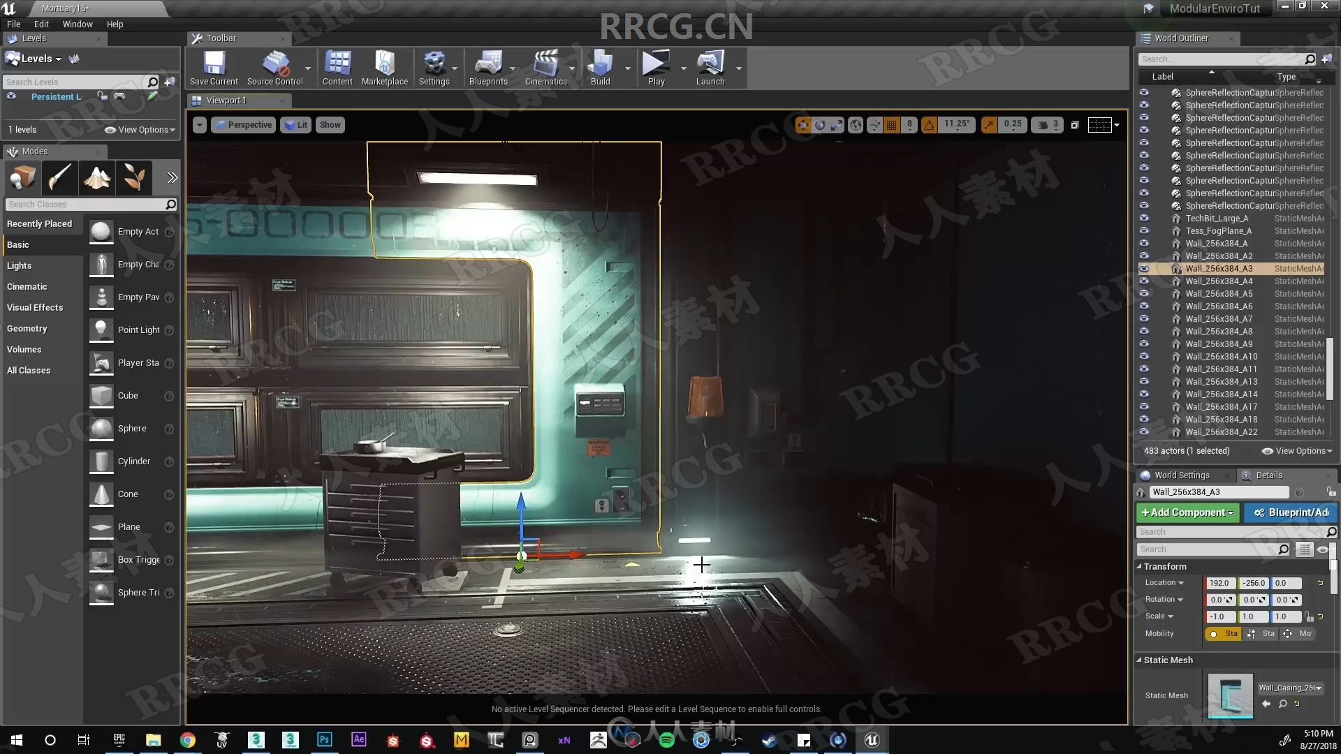 UE4模块化科幻游戏环境场景实例制作视频教程