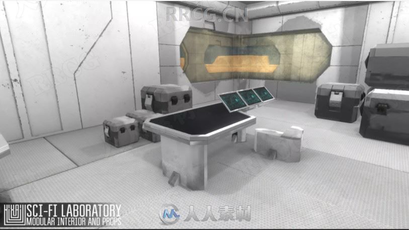 科幻实验室3D内部环境Unity游戏素材资源