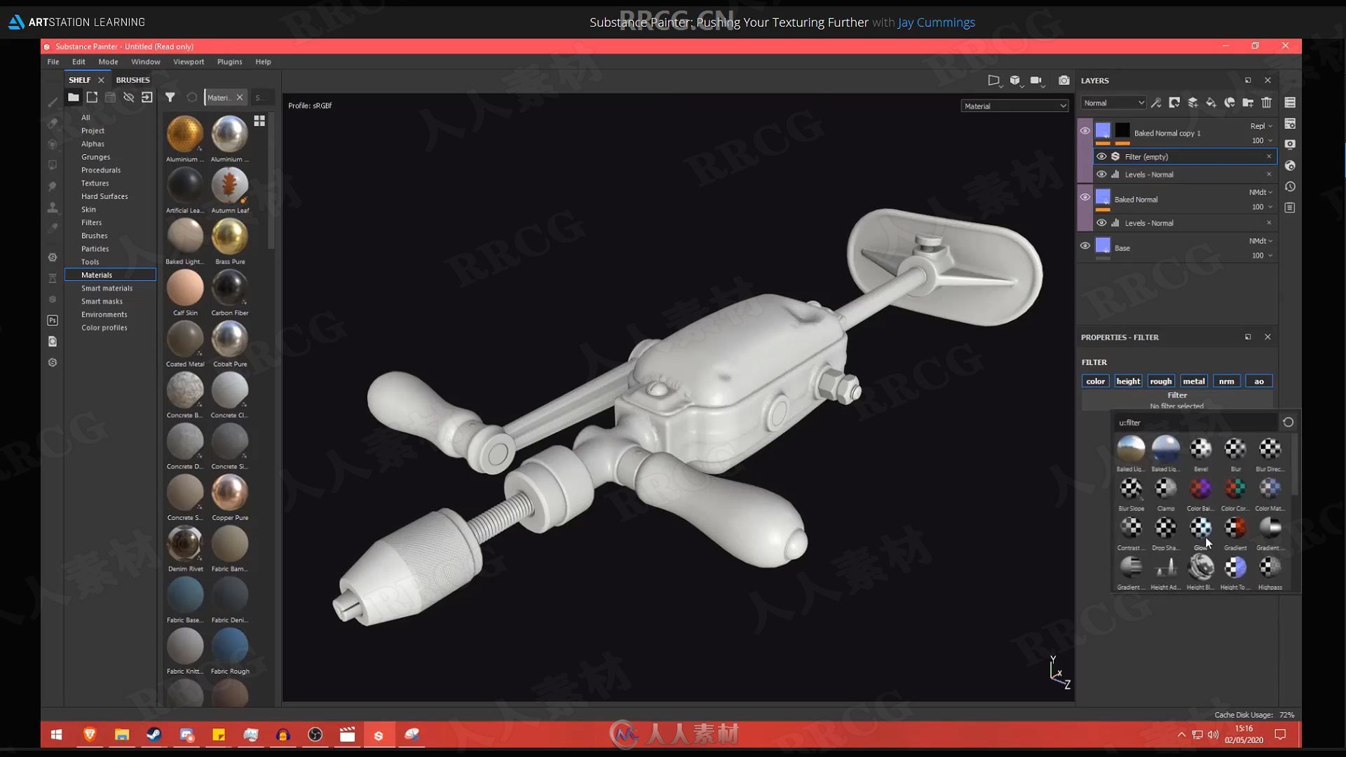 Substance Painter逼真加绒皮革纹理材质制作视频教程