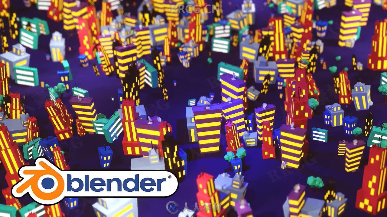 Blender初学者创建3D卡通城市视频教程