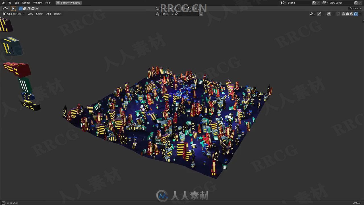 Blender初学者创建3D卡通城市视频教程