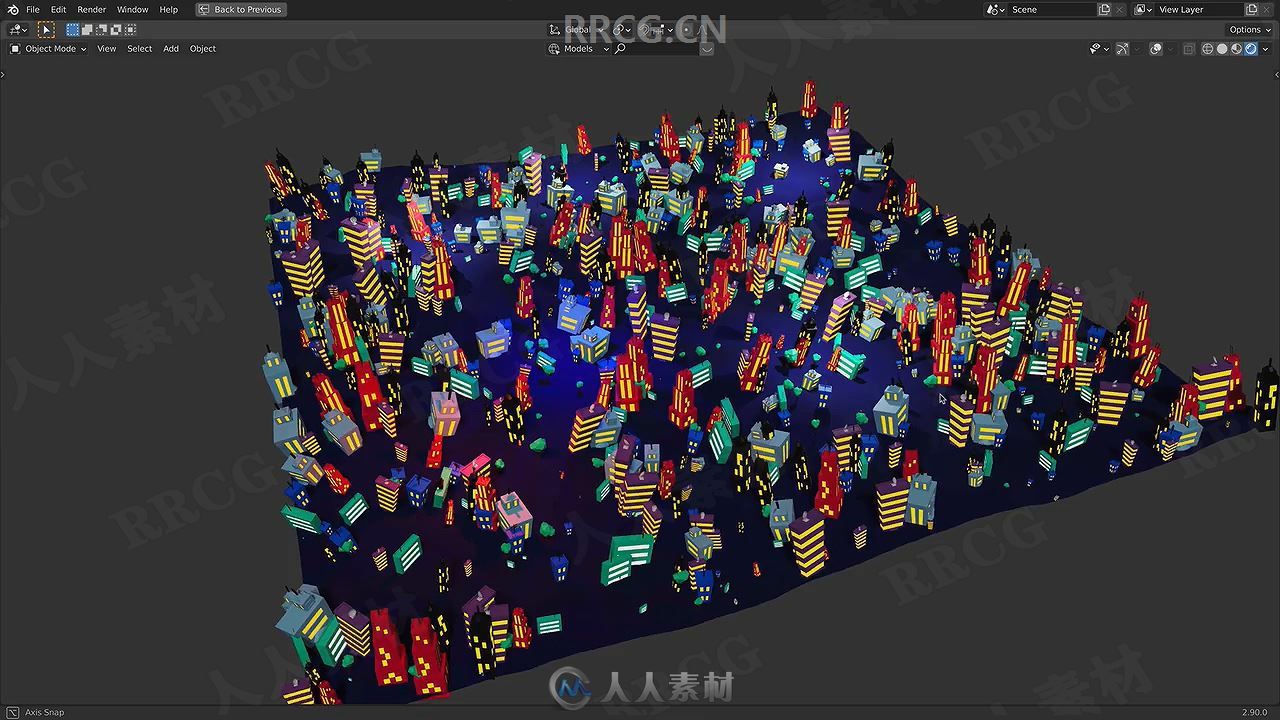 Blender初学者创建3D卡通城市视频教程