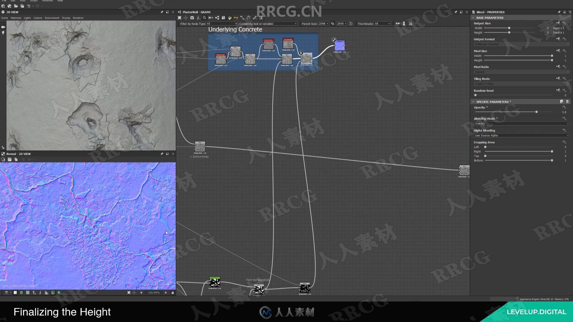 Substance Designer有孔石膏墙壁材质制作训练视频教程