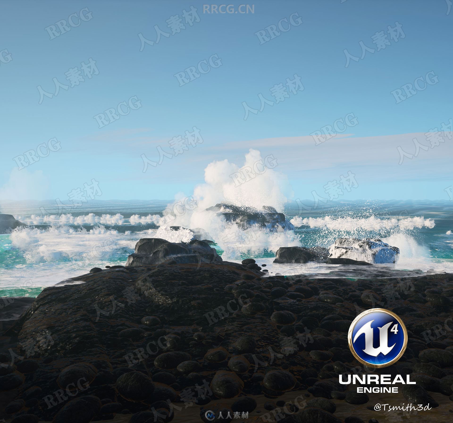 UE4真实海洋游戏环境场景实例制作视频教程