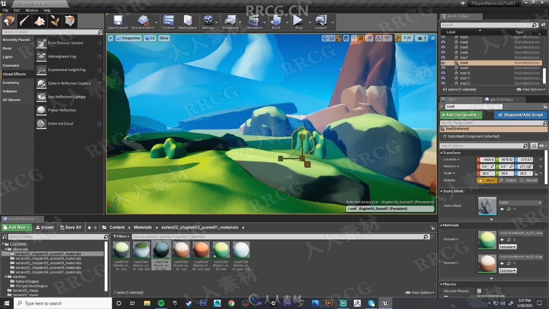 UE4卡通渲染游戏环境场景制作训练视频教程