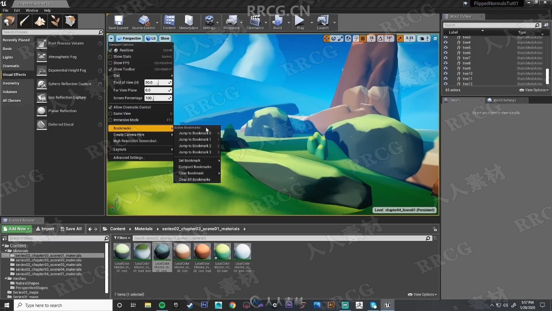 UE4卡通渲染游戏环境场景制作训练视频教程