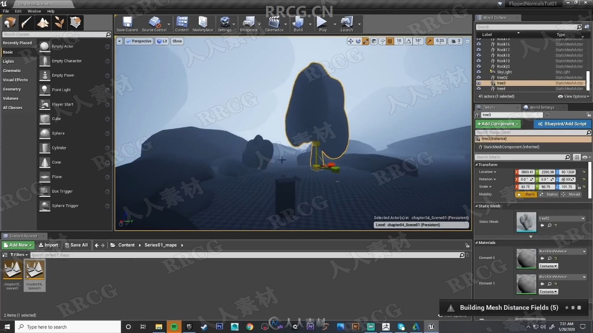 UE4卡通渲染游戏环境场景制作训练视频教程