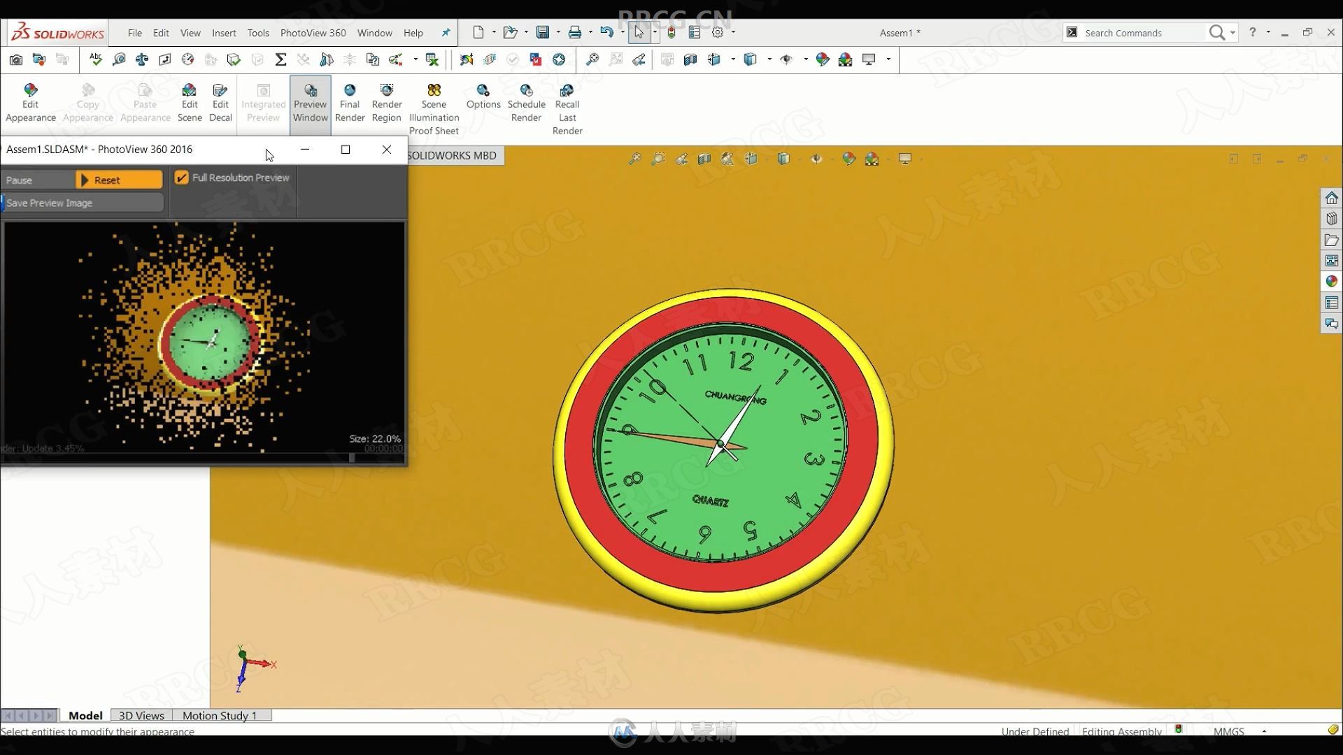 SOLIDWORKS逼真模型动画创建全面训练视频教程