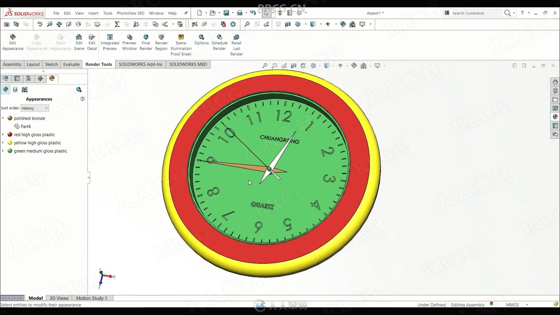 SOLIDWORKS逼真模型动画创建全面训练视频教程