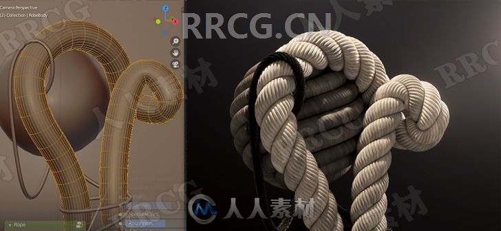 Rope Shader绳子纤维细节Blender插件V0.1版