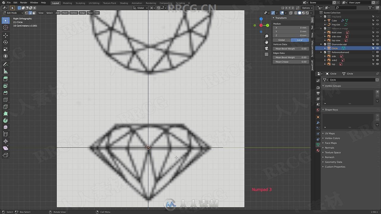 Blender中创建3D奢华珠宝模型视频教程