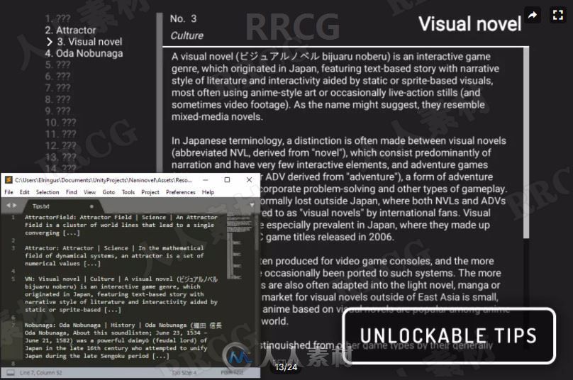 视觉小说引擎游戏工具Unity游戏素材资源