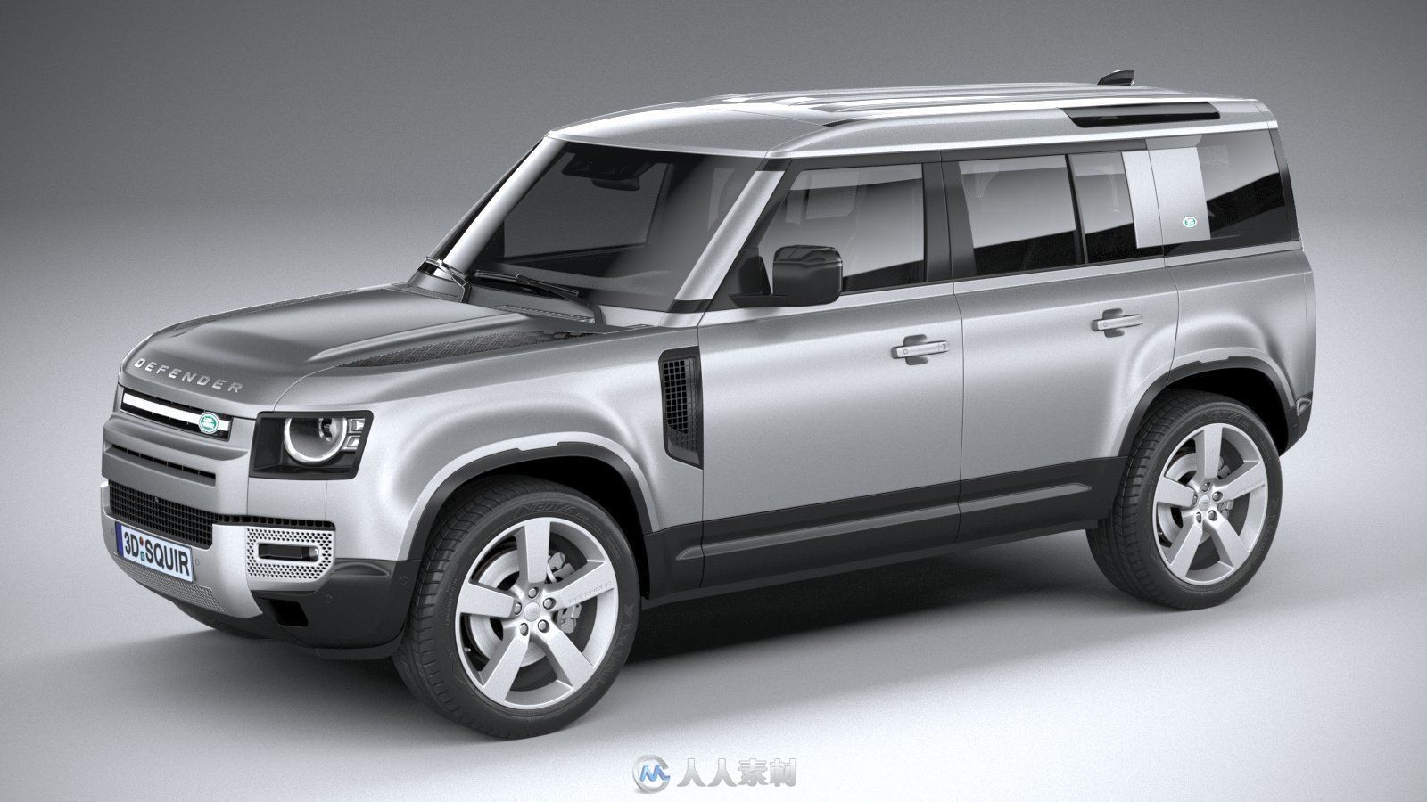 路虎卫士110 Land Rover Defender真实汽车高质量3D模型