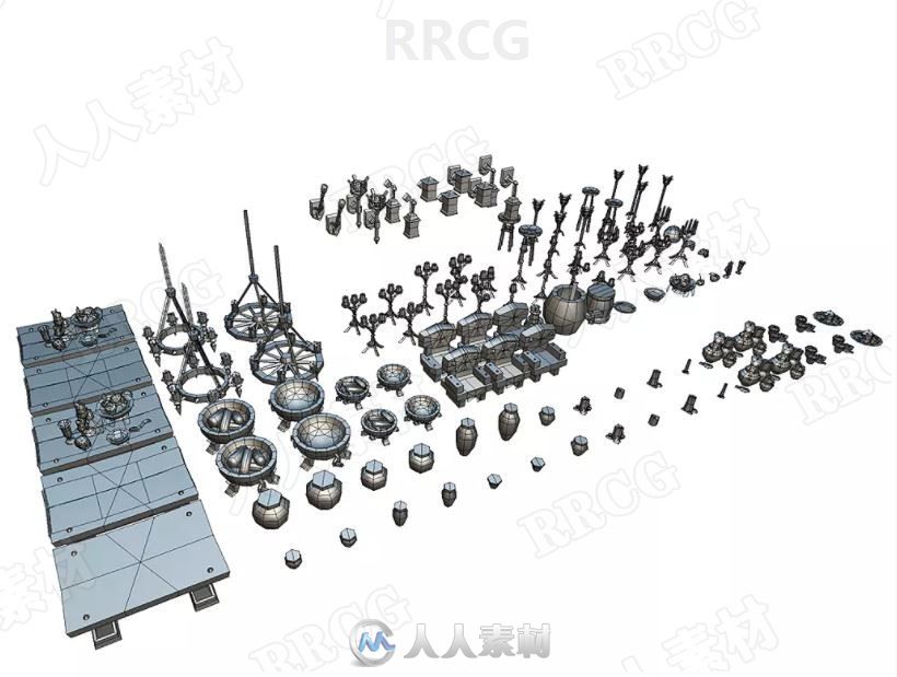 地牢场景3D内饰道具Unity游戏素材资源