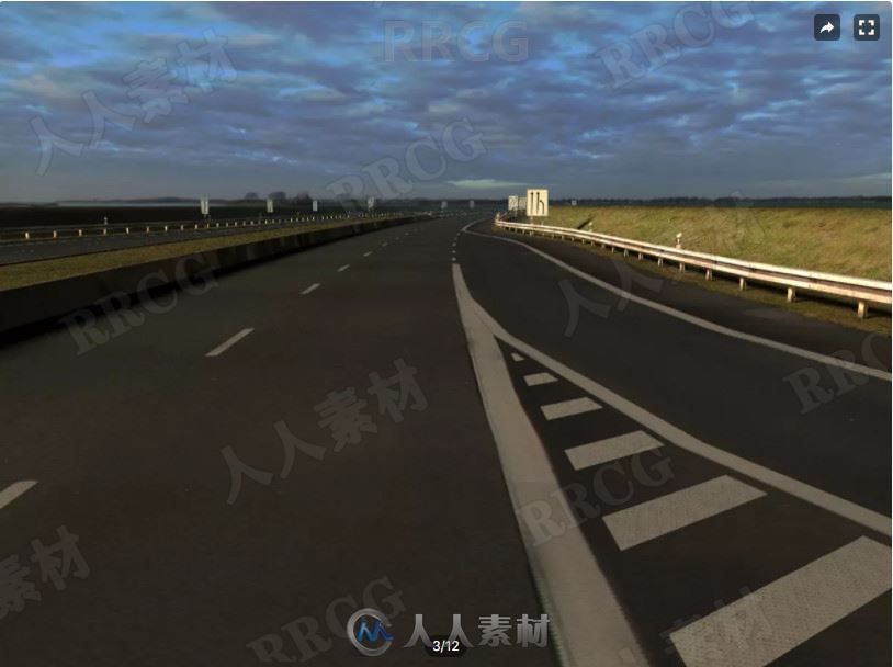 3D都市公路建设城市环境Unity游戏素材资源