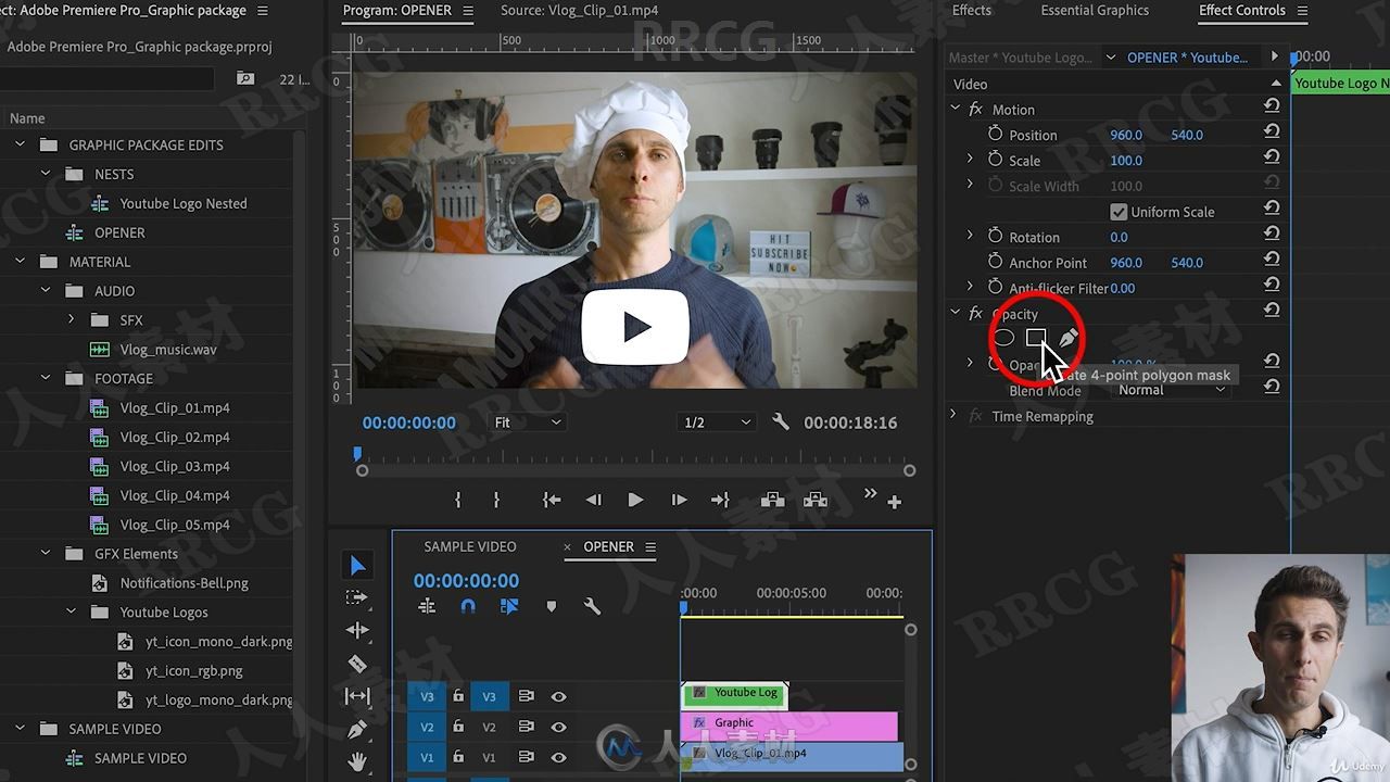 Premiere Pro2020中创建YOUTUBE图形动画视频教程