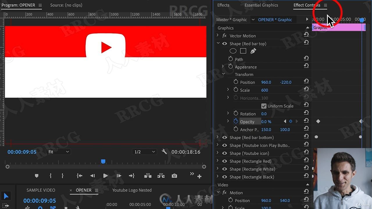 Premiere Pro2020中创建YOUTUBE图形动画视频教程