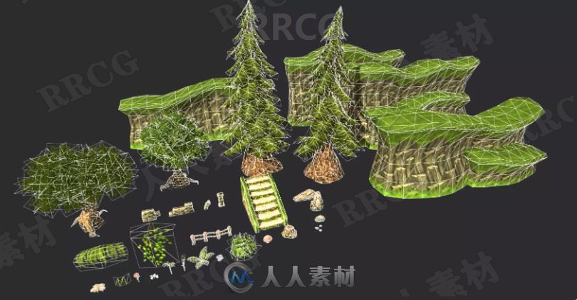 梦幻卡通森林3D场景Unity游戏素材资源