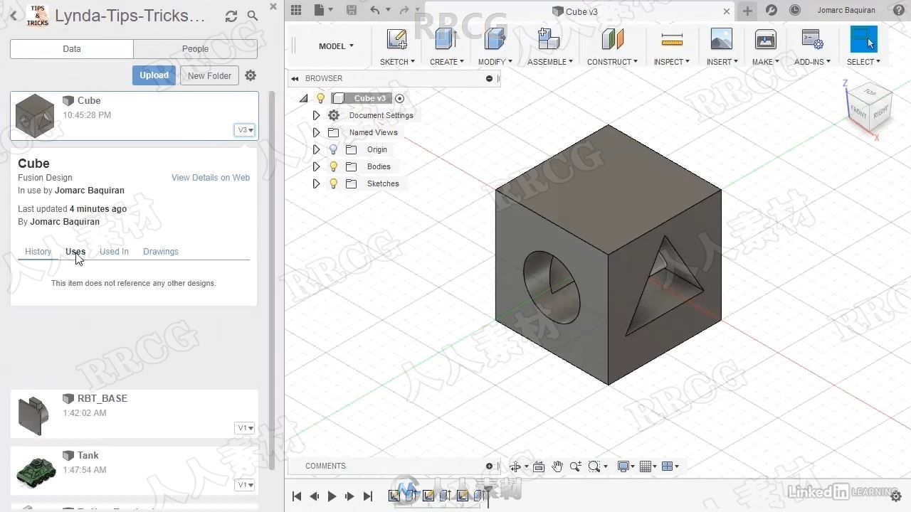 Fusion 360工作流程高效进阶技巧视频教程