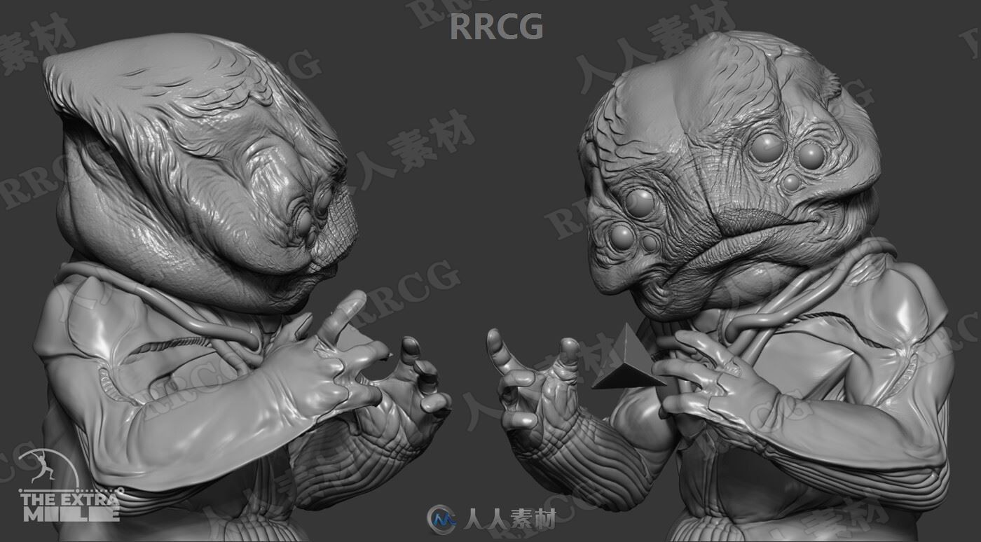 ZBrush六眼异形概念艺术雕刻创作工作流程视频教程