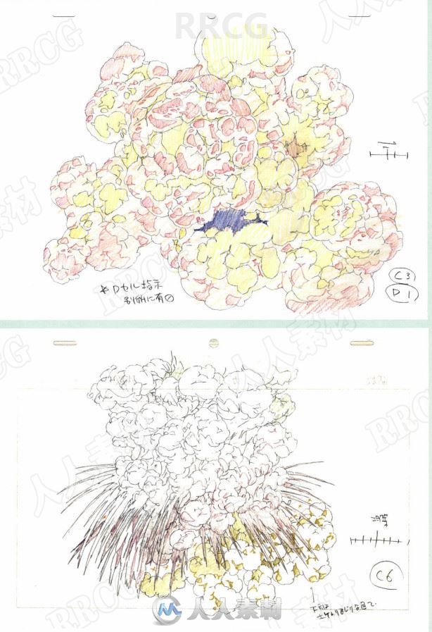 日本画师桥本敬史动画特效手绘线稿集