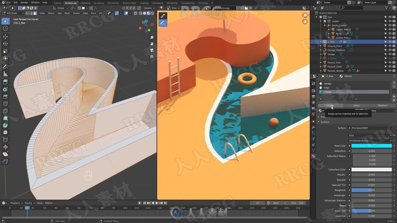 Blender卡通风格循环动画实例制作视频教程