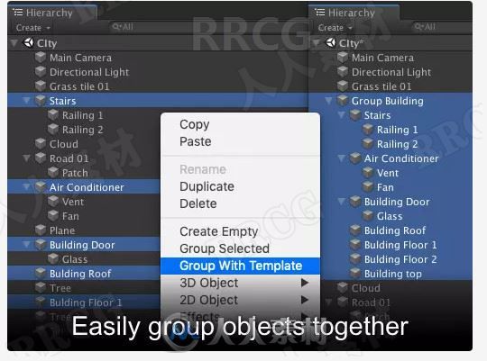 对对象进行分组实用工具Unity游戏素材资源