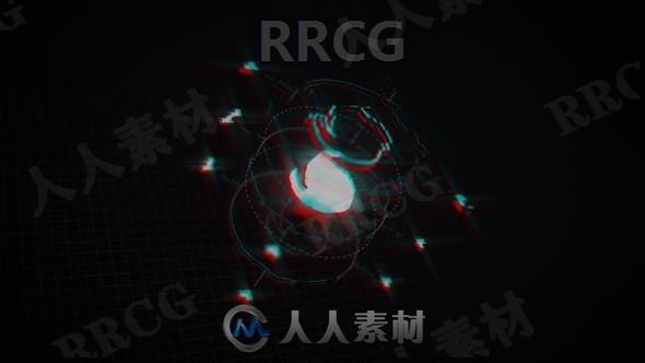 快速闪烁抽动故障效果LOGO动画演绎AE模板