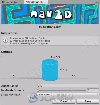 2D寻路导航人工智能工具Unity游戏素材资源
