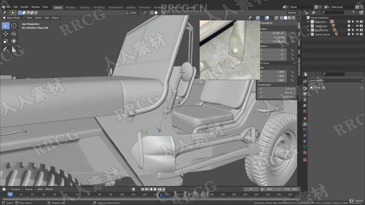 Blender二战越野吉普车完整实例制作视频教程